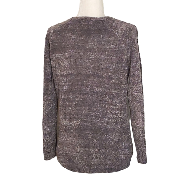 P.J. Salvage Cozy Pullover Woman M Gray fleece sweater - Picture 3 of 8